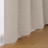 ポリエステル杢糸ドビー織（防炎・遮光性）ノンプリーツカーテン
