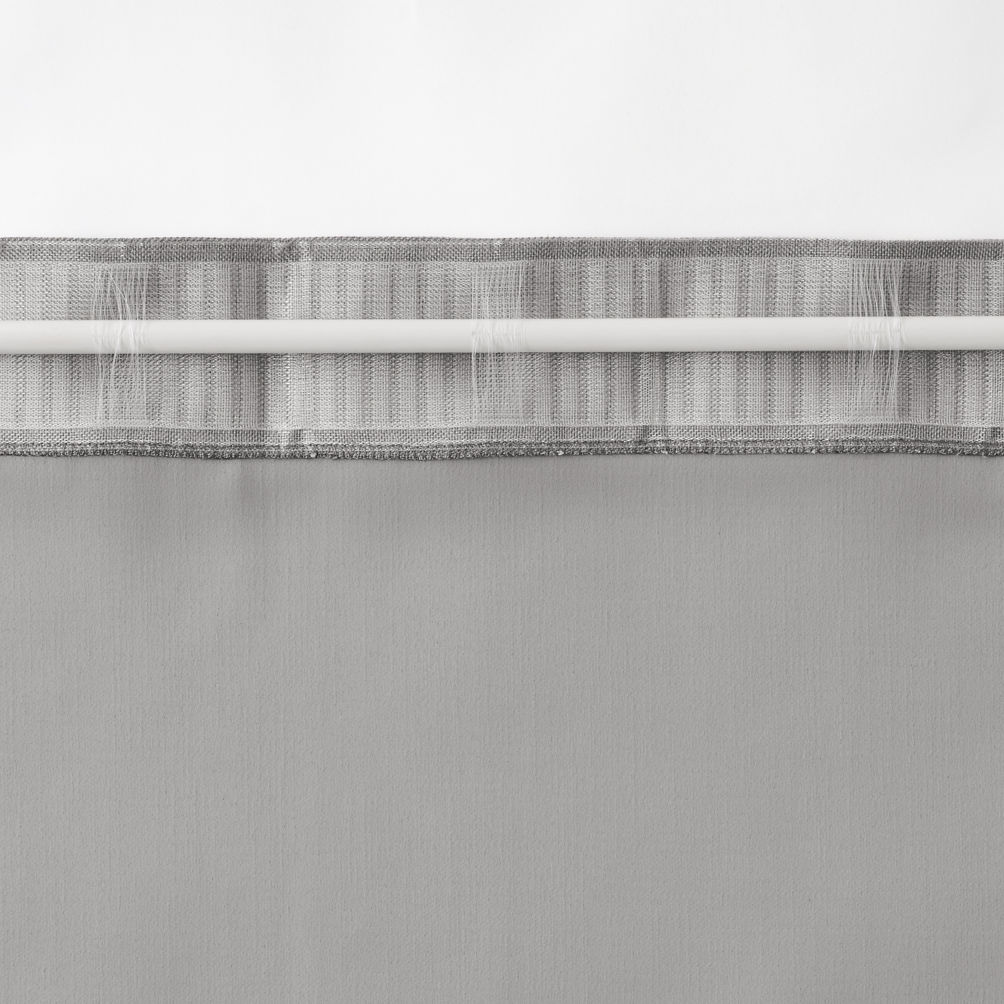 ポリエステル杢糸ドビー織（防炎・遮光性）ノンプリーツカーテン