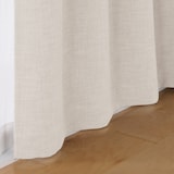ポリエステル杢糸ドビー織（防炎・遮光性）ノンプリーツカーテン