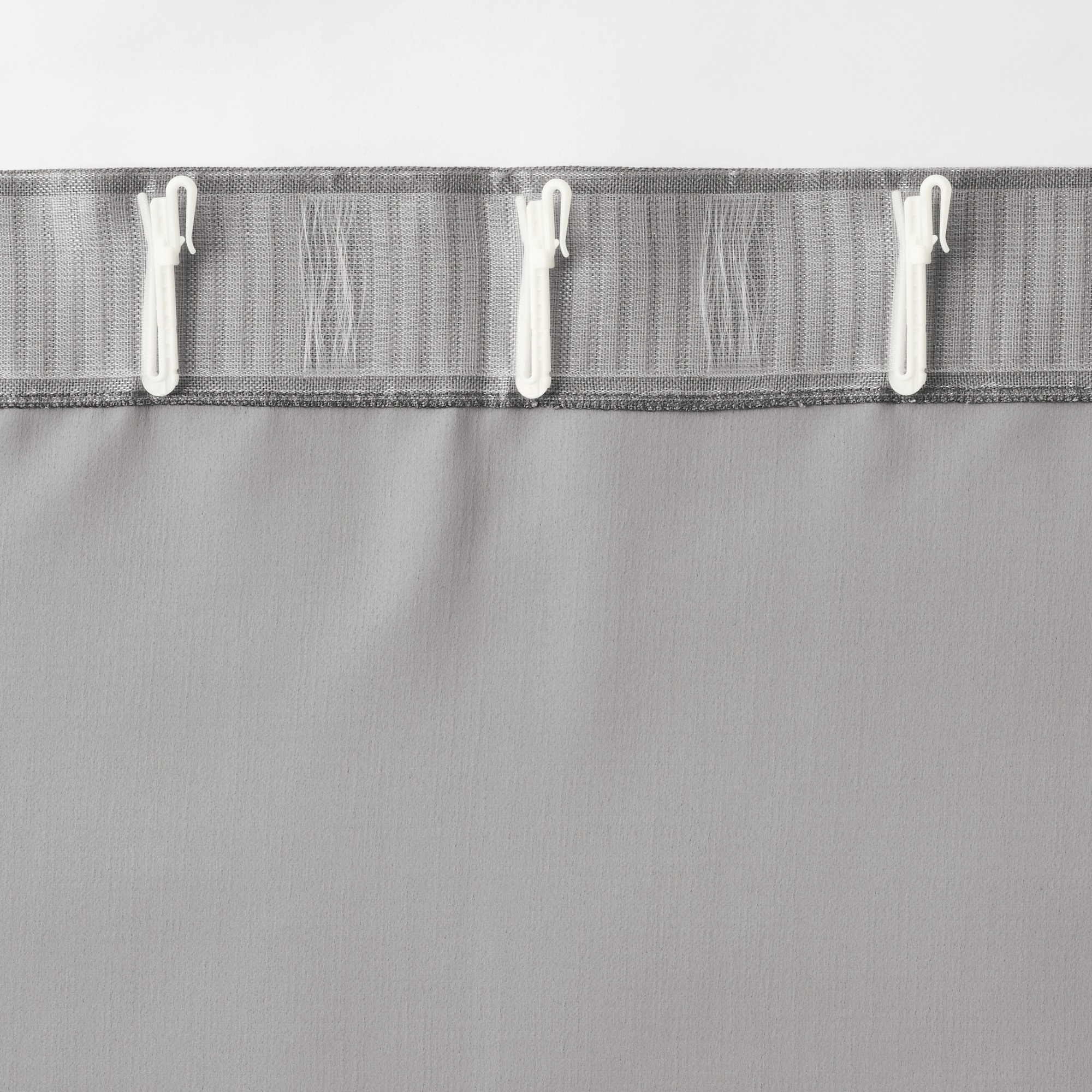 ポリエステル杢糸ドビー織（防炎・遮光性）ノンプリーツカーテン