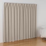 ポリエステル杢糸ドビー織（防炎・遮光性）プリーツカーテン