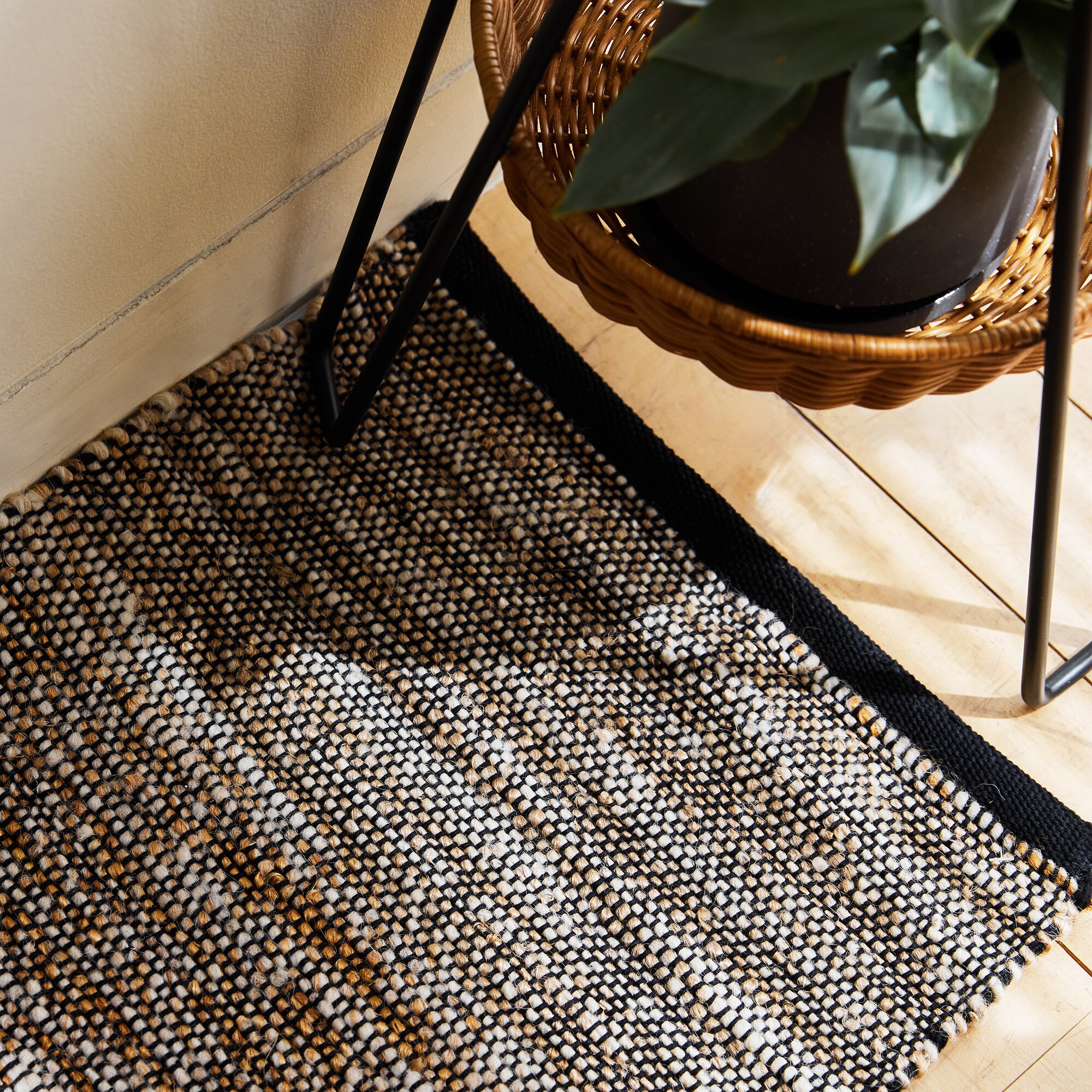 IDEE 無印良品 ラグ カーペット IDEE］IDEE Jutemat ブラック 40×60㎝ | 無印良品