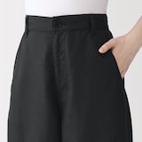 婦人　ヘンプ混ツイル　コクーンパンツ