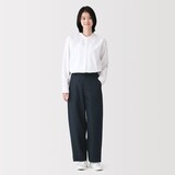 婦人　ヘンプ混ツイル　コクーンパンツ