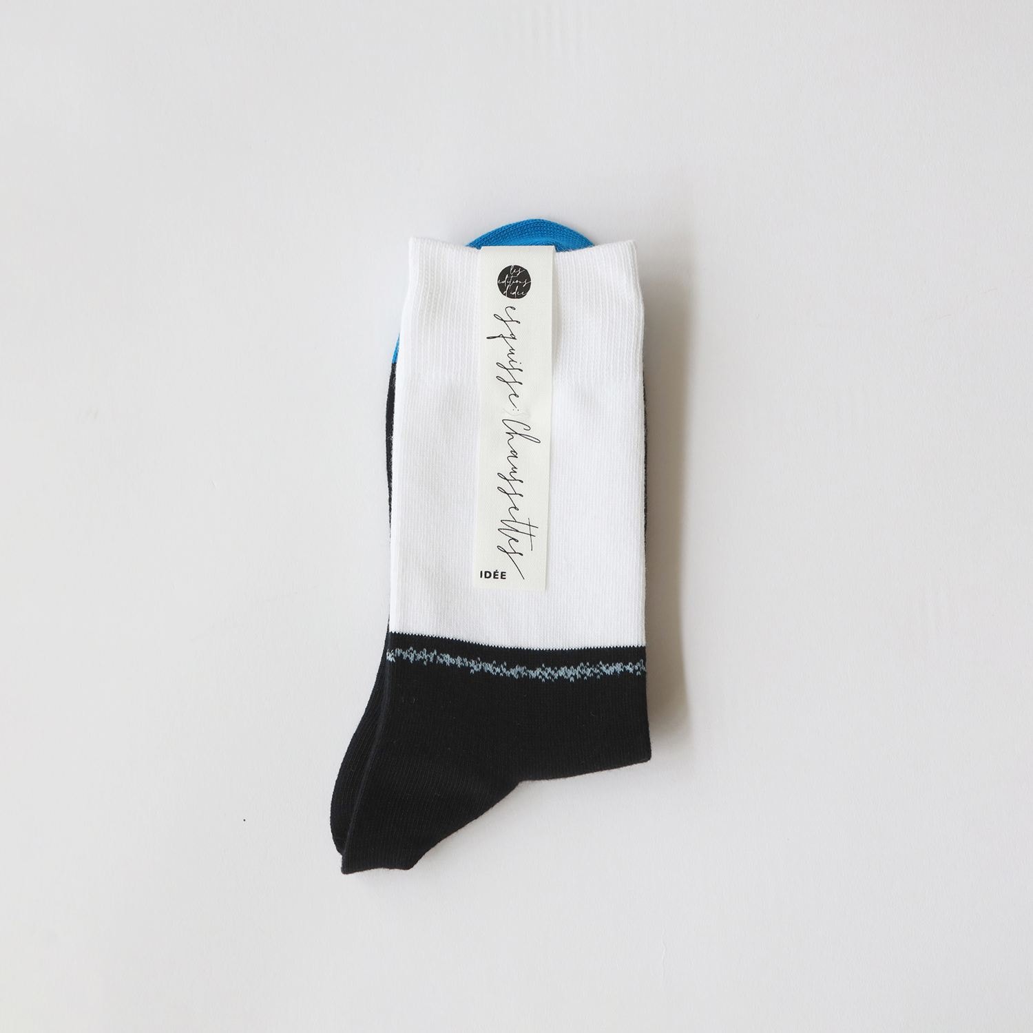［ＩＤＥＥ］Ｃｏｍｐｏｓｉｔｉｏｎ　Ｓｏｃｋｓ　ネオンボーダー　ブルー