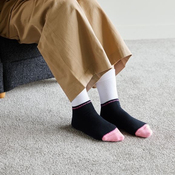 ［ＩＤＥＥ］Ｃｏｍｐｏｓｉｔｉｏｎ　Ｓｏｃｋｓ　ネオンボーダー　オレンジ