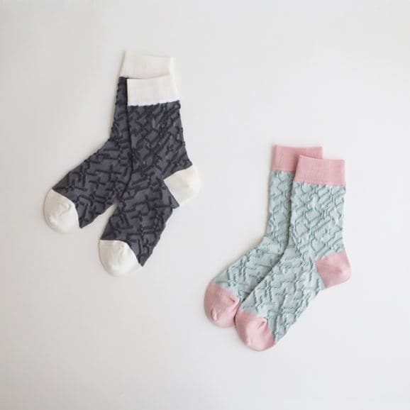［ＩＤＥＥ］Ｇｒａｉｎ　Ｓｏｃｋｓ　Ｖｅｉｎ　チャコールグレー