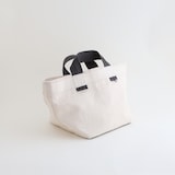 ［ＩＤＥＥ］キャンバス　バスケット　Ｓ　ホワイト・グレー