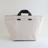 ［ＩＤＥＥ］キャンバス　バスケット　Ｌ　ホワイト・グレー