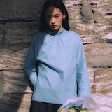 ［ＩＤＥＥ］Ｈ＆ｂｙＰＯＯＬ　ブラウス　ライトブルー