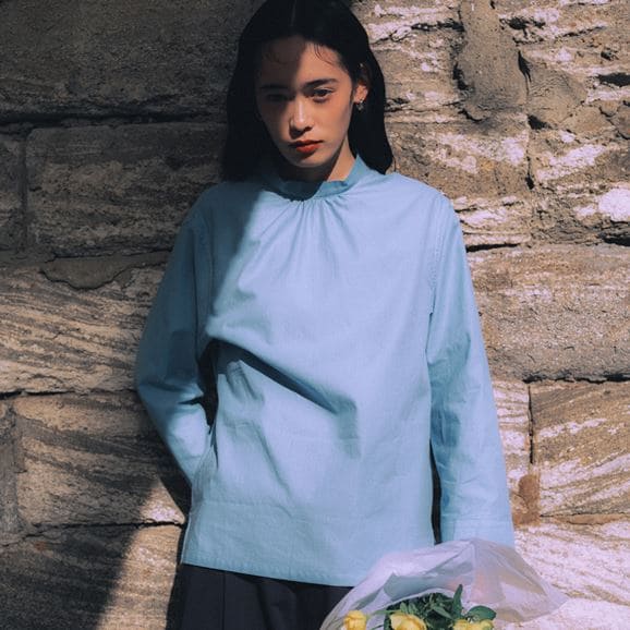 ［ＩＤＥＥ］Ｈ＆ｂｙＰＯＯＬ　ブラウス　ライトブルー