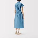 ［ＩＤＥＥ］Ｈ＆ｂｙＰＯＯＬ　フレンチスリーブワンピースシャツ　ホワイト