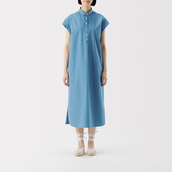 ［ＩＤＥＥ］Ｈ＆ｂｙＰＯＯＬ　フレンチスリーブワンピースシャツ　ホワイト