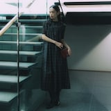 ［ＩＤＥＥ］Ｈ＆ｂｙＰＯＯＬ　スリーブレスワンピース　ホワイトウインドウペン