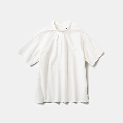 ［ＩＤＥＥ］Ｈ＆ｂｙＰＯＯＬ　ショートスリーブブラウス　ホワイト