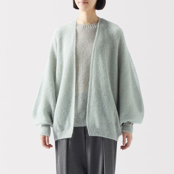 ［ＩＤＥＥ］Ｈ＆ｂｙＰＯＯＬ　モヘアカーディガン　ブラック