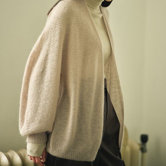 ［ＩＤＥＥ］Ｈ＆ｂｙＰＯＯＬ　モヘアカーディガン　ブラック