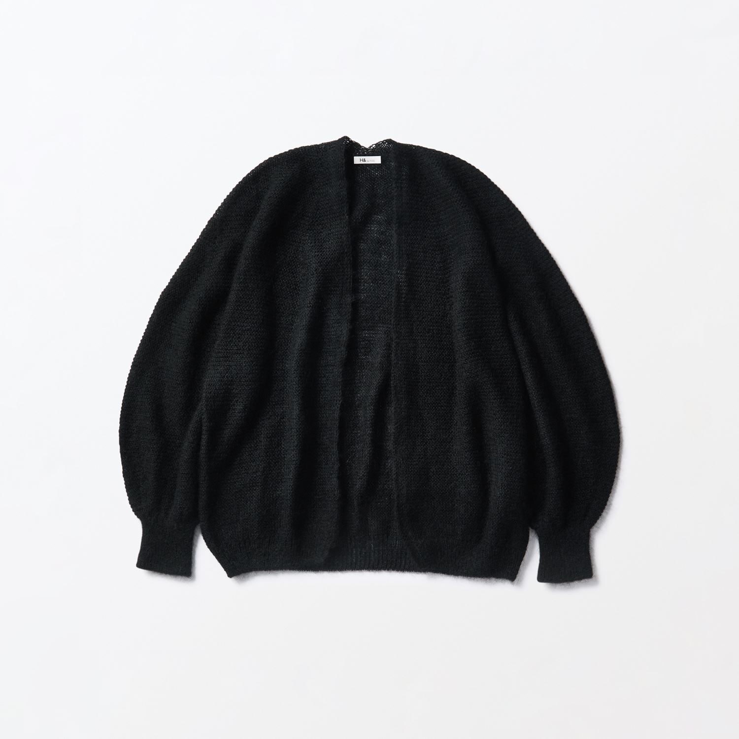 ［ＩＤＥＥ］Ｈ＆ｂｙＰＯＯＬ　モヘアカーディガン　ブラック