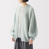 ［ＩＤＥＥ］Ｈ＆ｂｙＰＯＯＬ　モヘアカーディガン　ブルーグレー