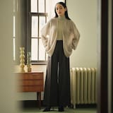 ［ＩＤＥＥ］Ｈ＆ｂｙＰＯＯＬ　モヘアカーディガン　ブルーグレー