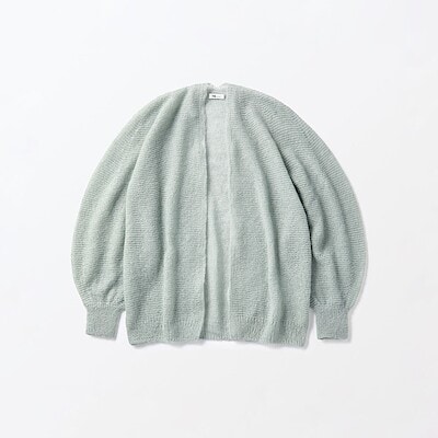 ［ＩＤＥＥ］Ｈ＆ｂｙＰＯＯＬ　モヘアカーディガン　ブルーグレー