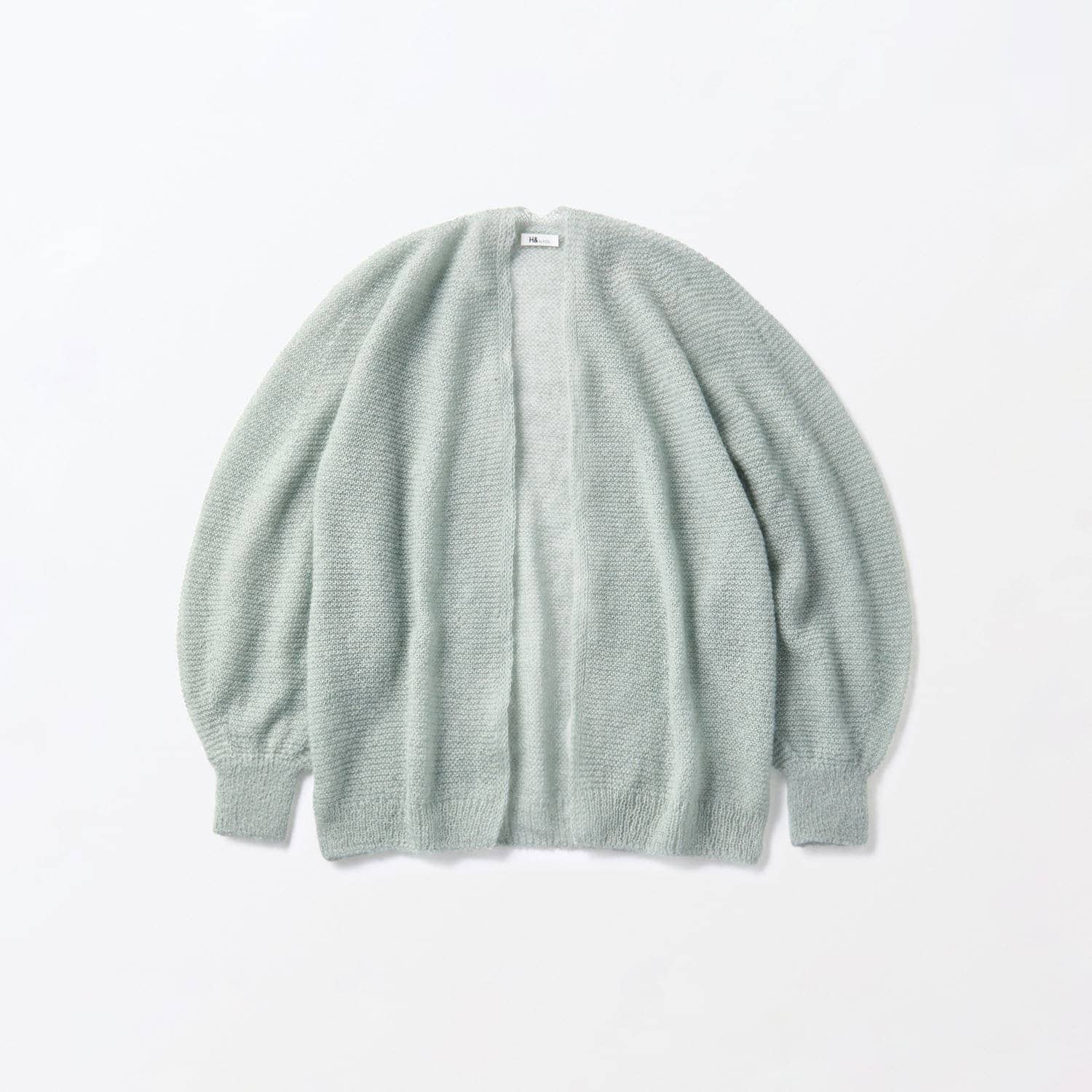 ［ＩＤＥＥ］Ｈ＆ｂｙＰＯＯＬ　モヘアカーディガン　ブルーグレー