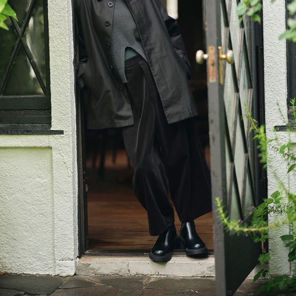 IDEE］H＆ by POOL パンツ ブラックコーデュロイ | 無印良品