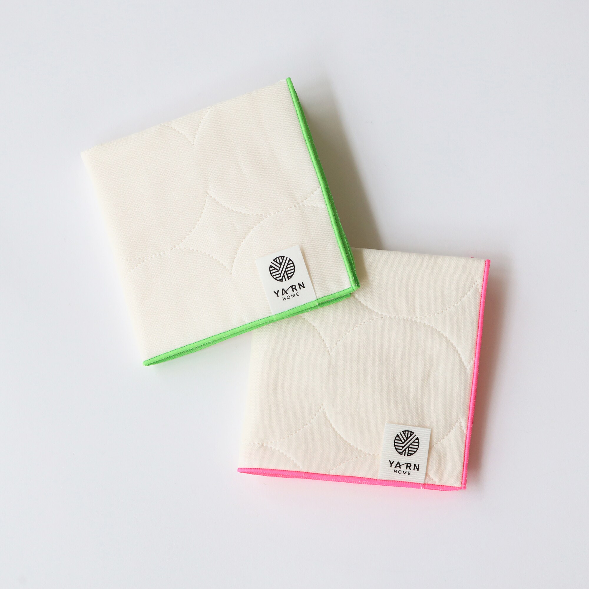 ［ＩＤＥＥ］ＹＡＲＮ　ＨＯＭＥハンカチ　ネオングリーン