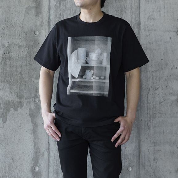 IDEE］Photography Tシャツ マッシュルーム ブラック