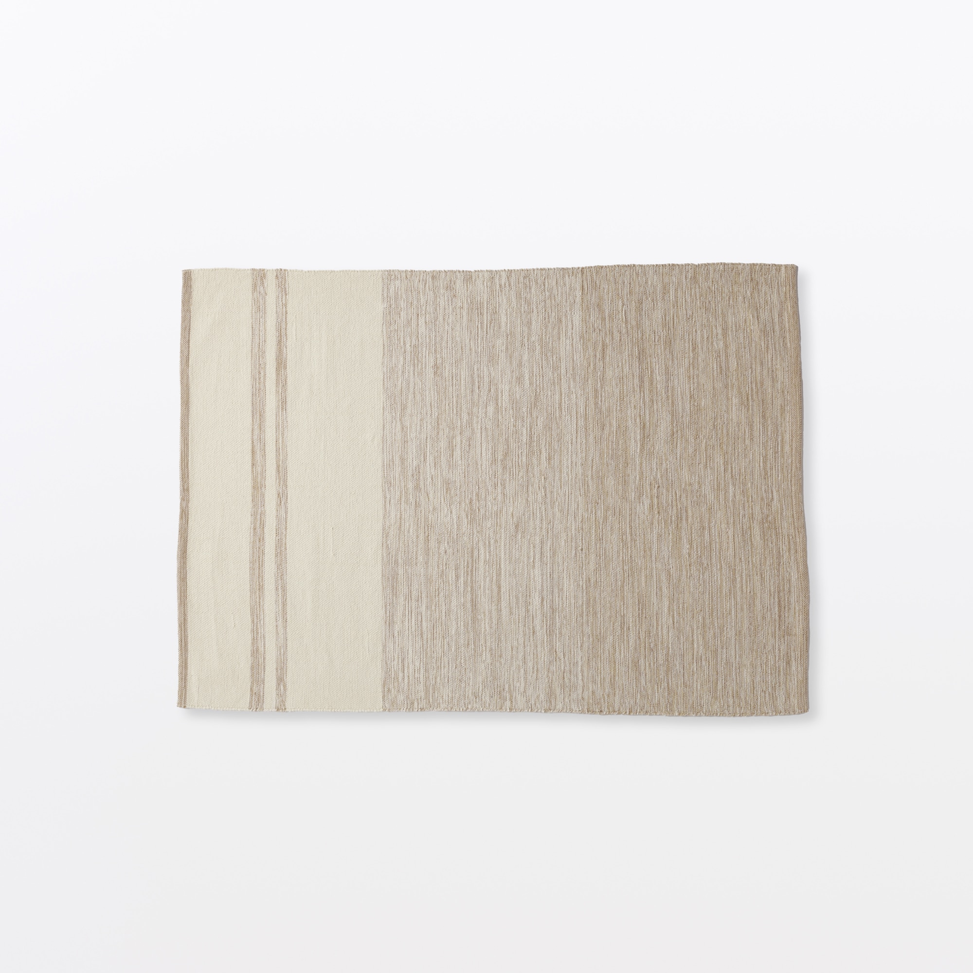 綿太番手インドの手織りラグ 120×160cm | 無印良品