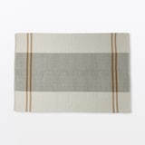綿太番手インドの手織りラグ　１４０×２００ｃｍ