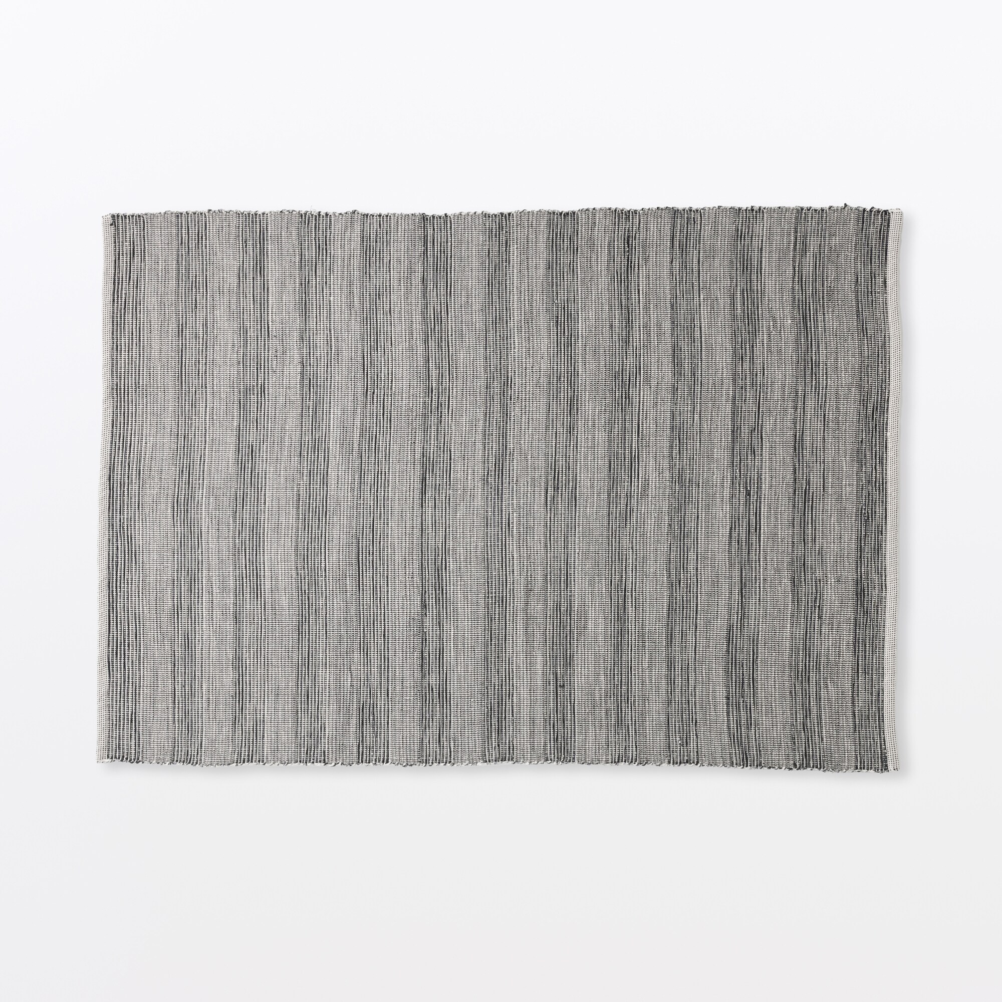 綿太番手インドの手織りラグ　１４０×２００ｃｍ