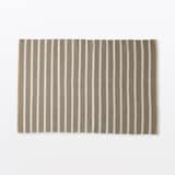 綿ウール太番手インドの手織りラグ　１４０×２００ｃｍ