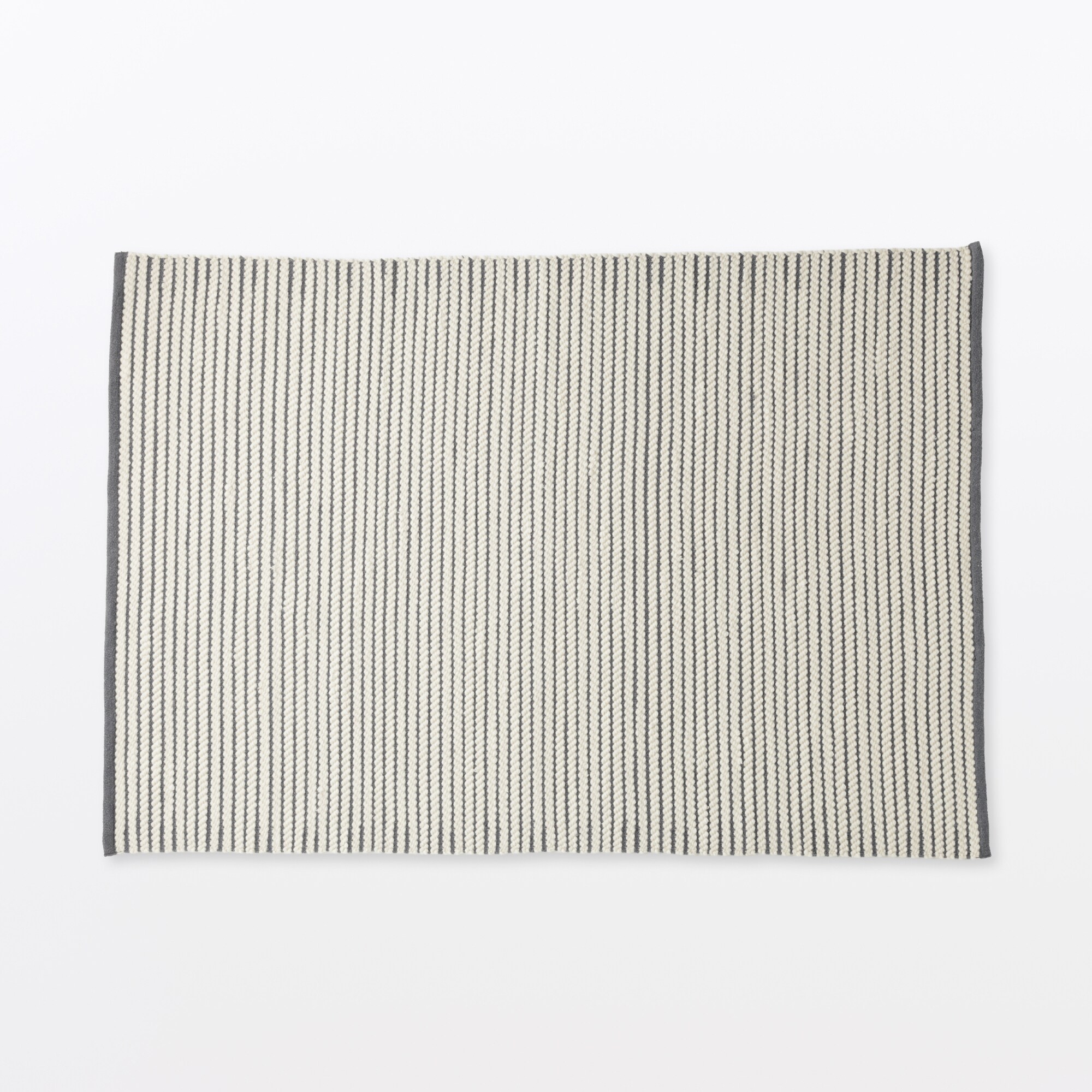 綿ウール太番手インドの手織りラグ　１４０×２００ｃｍ