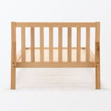 もたれかかれる木製ベッド　オーク材突板　シングル