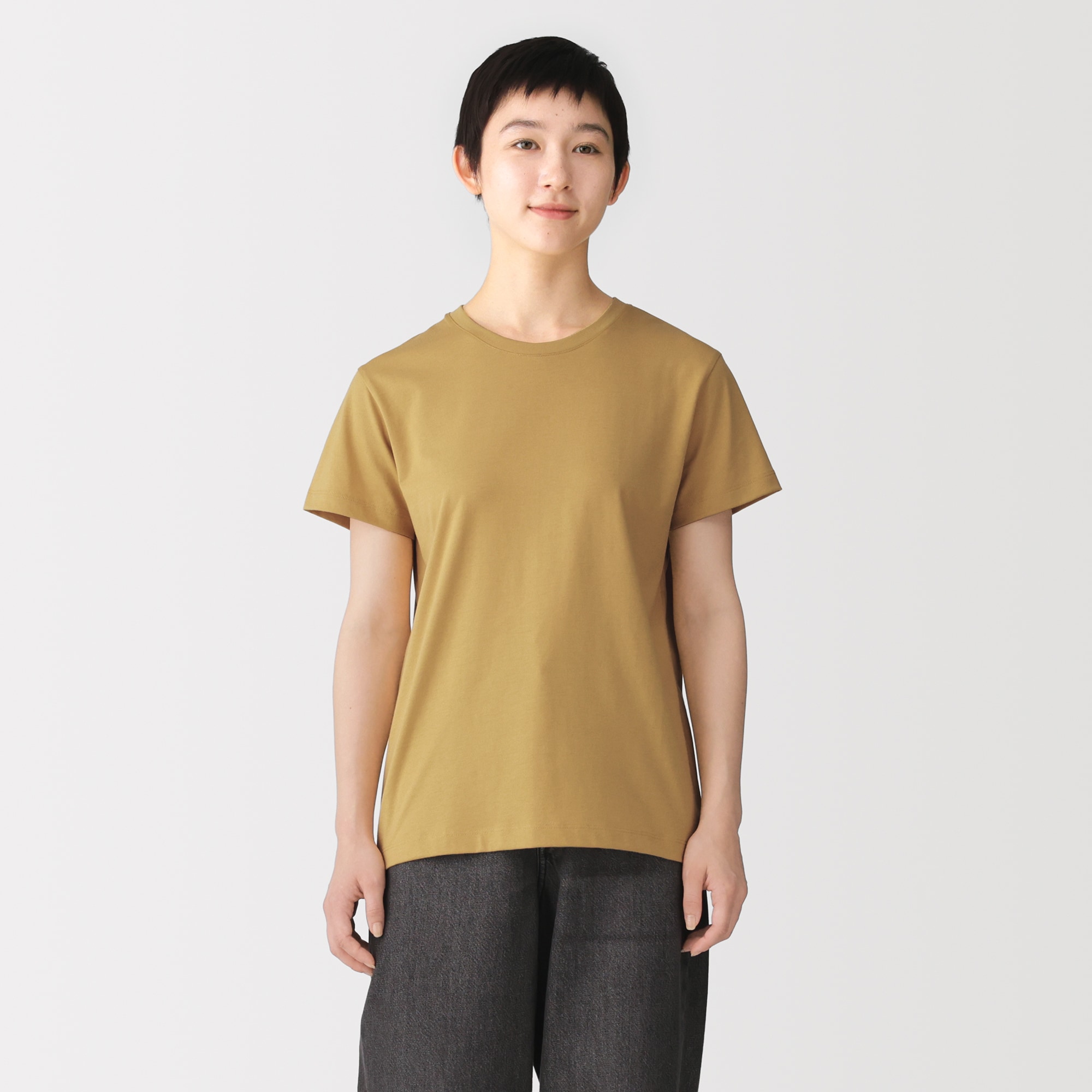 婦人　天竺編みクルーネック半袖Ｔシャツ（ＶＮ）