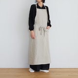 ［ＩＤＥＥ］ａ　ｔａｂｌｅ　ｌｉｎｅｎ　エプロン　エクリュ