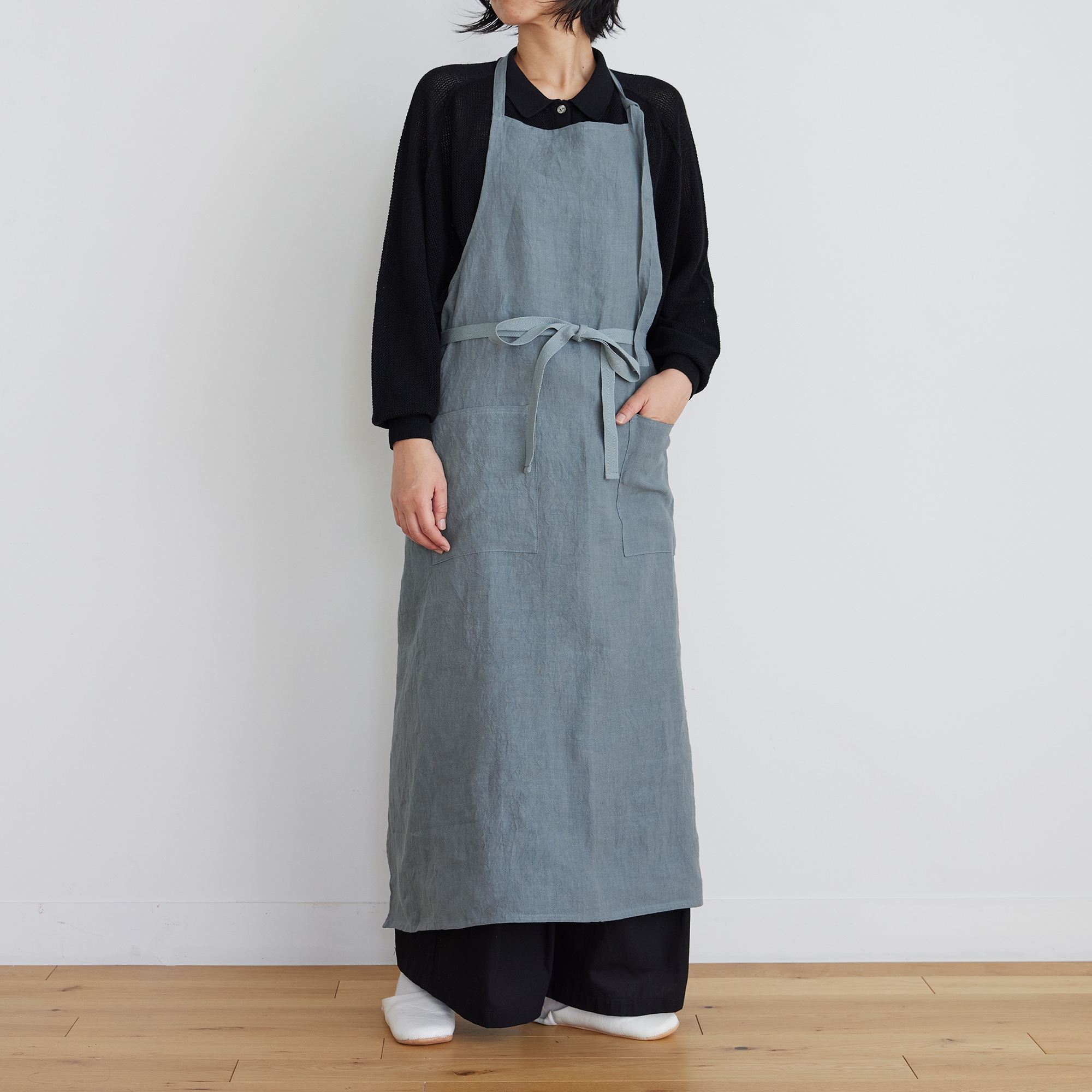 ［ＩＤＥＥ］ａ　ｔａｂｌｅ　ｌｉｎｅｎ　エプロン　ブリュ