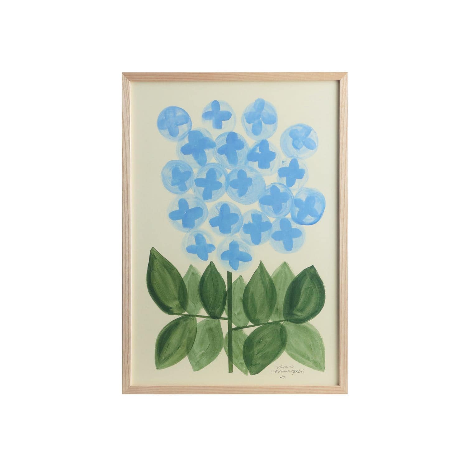 IDEE］アートポスター 山口一郎 neoflowerアジサイ M