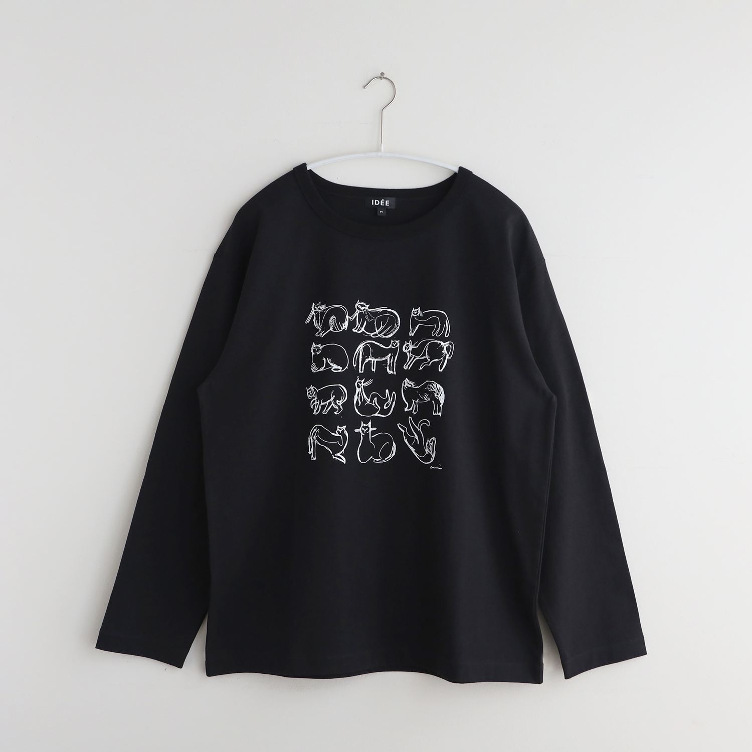 ［ＩＤＥＥ］ｃｏｒｉｃｃｉ　Ｔシャツ　長袖　Ｃａｔ　ブラック