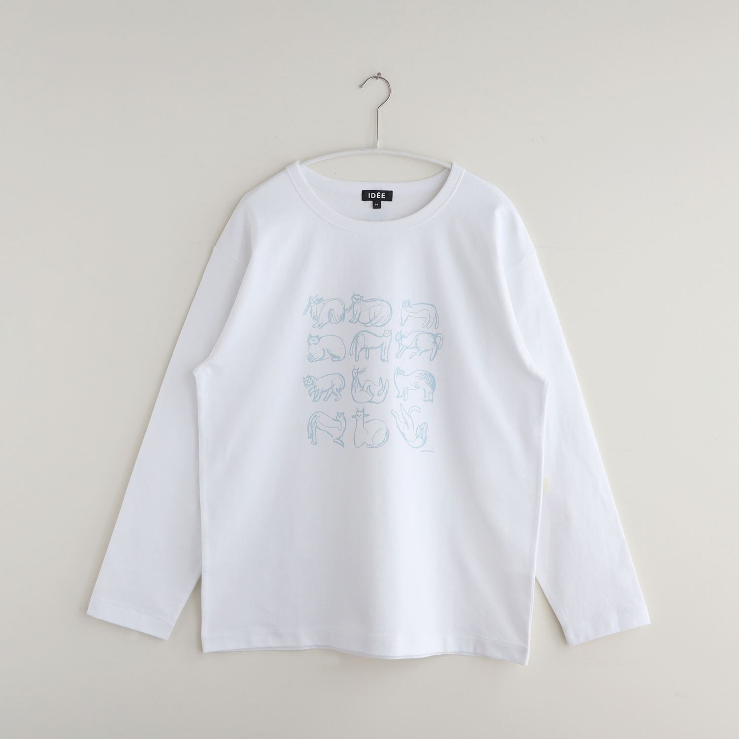 ［ＩＤＥＥ］ｃｏｒｉｃｃｉ　Ｔシャツ　長袖　Ｃａｔ　ホワイト