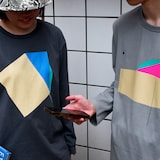 ［ＩＤＥＥ］ＩＤＥＥ　Ｃｏｍｐｏｓｉｔｉｏｎ　Ｔシャツ　長袖　ピンク