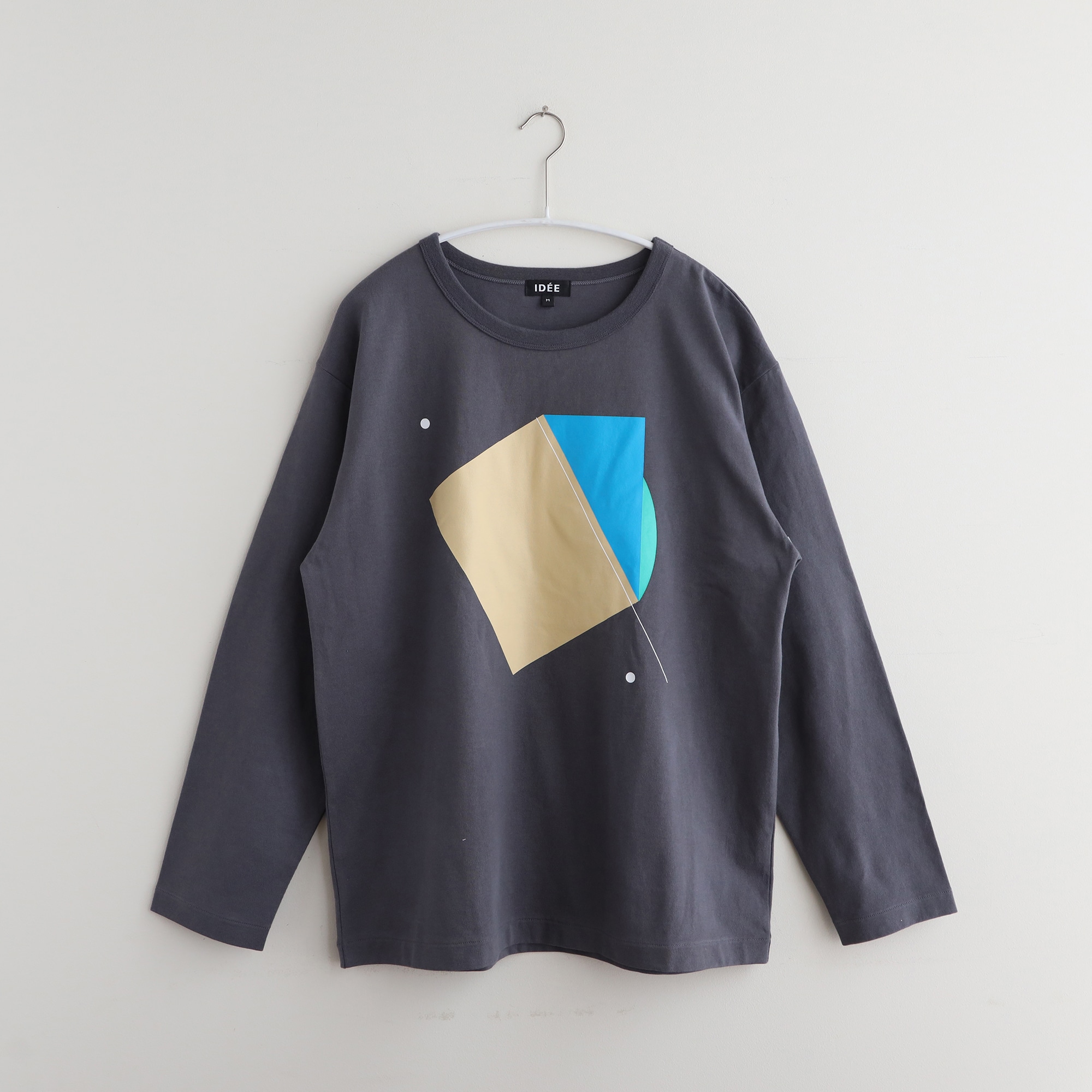 ［ＩＤＥＥ］ＩＤＥＥ　Ｃｏｍｐｏｓｉｔｉｏｎ　Ｔシャツ　長袖　ブルー
