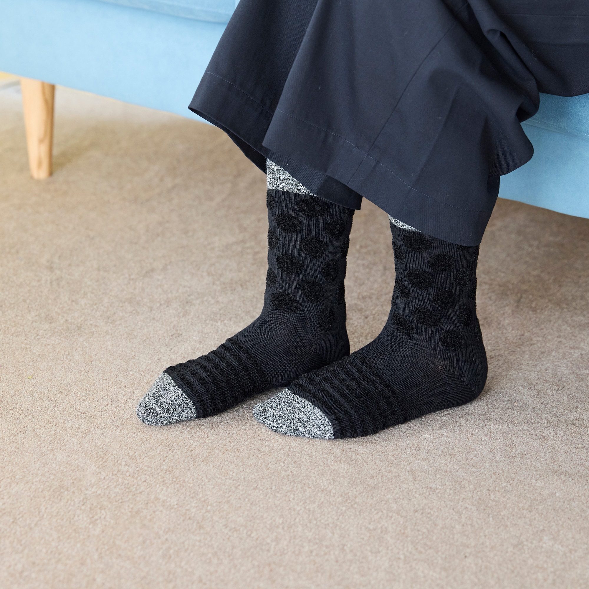 ［ＩＤＥＥ］Ｃｏｍｐｏｓｉｔｉｏｎ　Ｓｏｃｋｓ　グレー　Ｌ