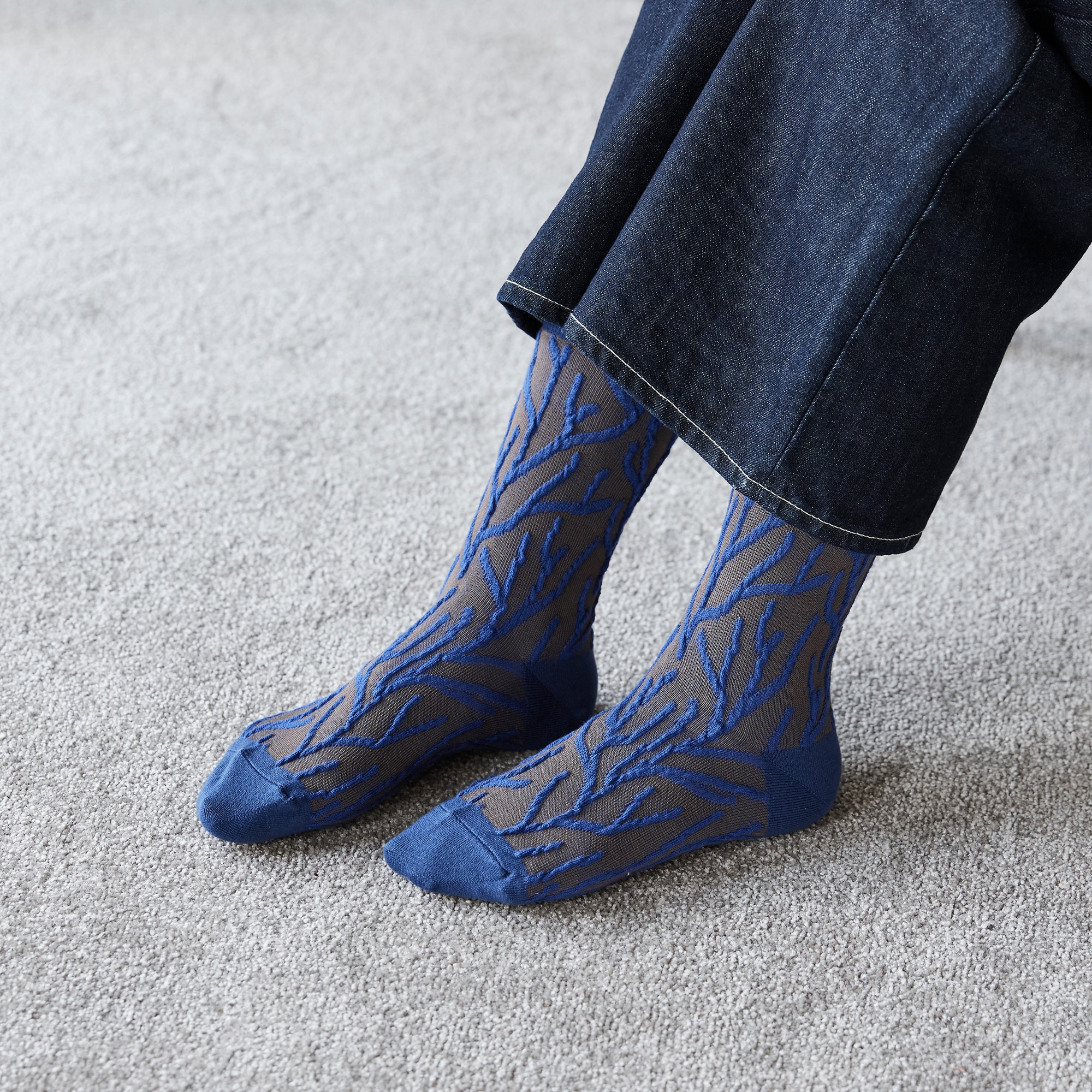 ［ＩＤＥＥ］Ｇｒａｉｎ　Ｓｏｃｋｓ　ネイビー