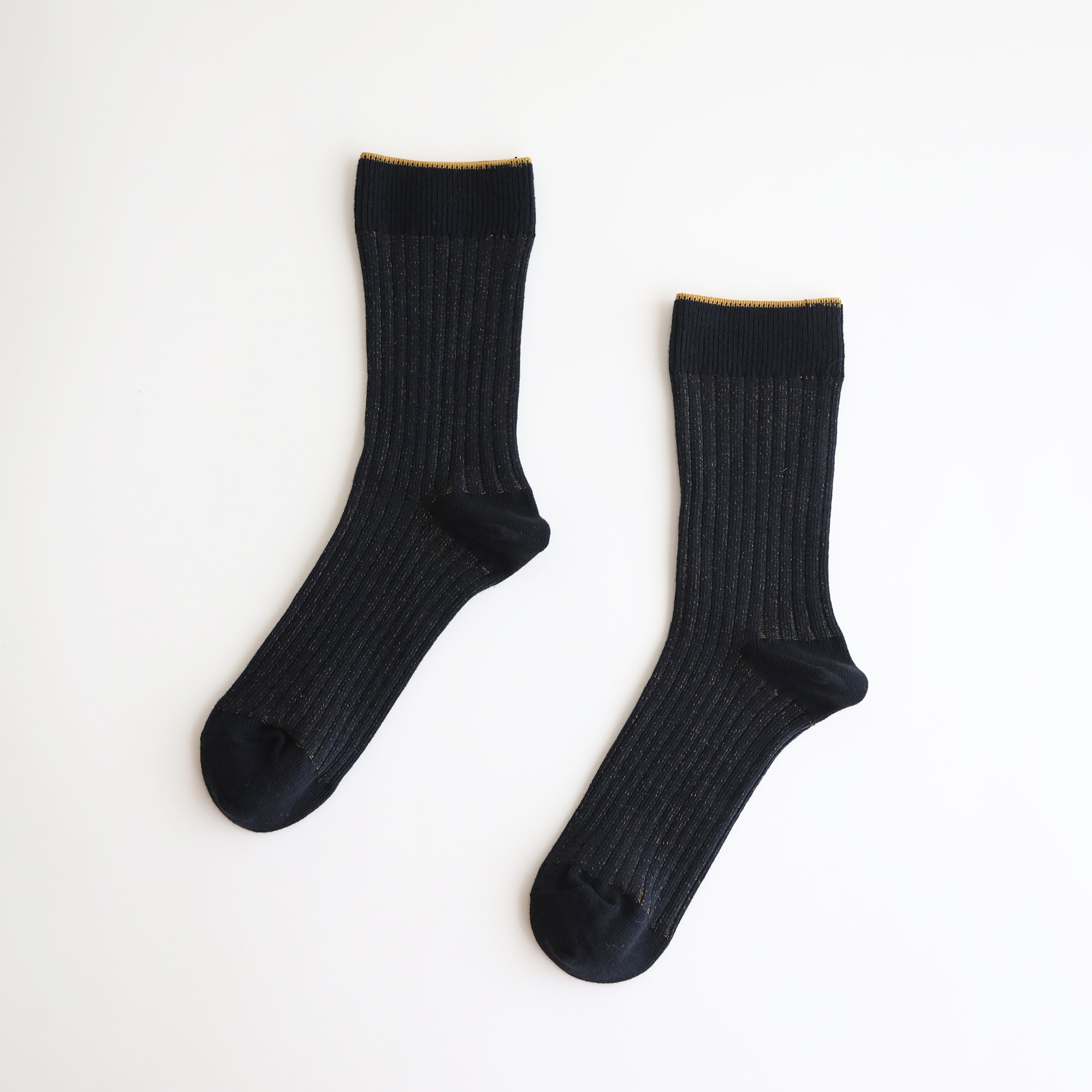 ［ＩＤＥＥ］Ｒｉｂ　Ｓｏｃｋｓ　ブラック　Ｍ
