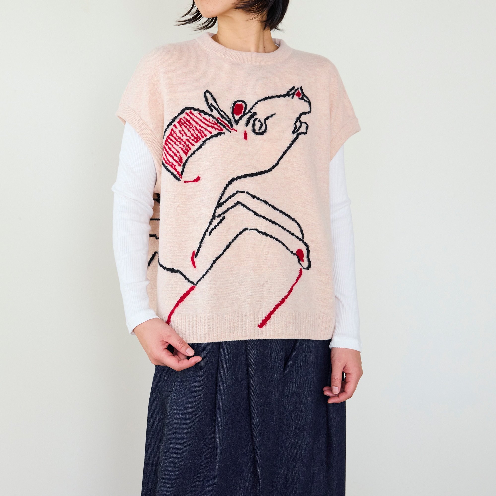 ［ＩＤＥＥ］Ｌｅｅ　Ｉｚｕｍｉｄａ　ベスト　Ｈｏｒｓｅ　ベージュ