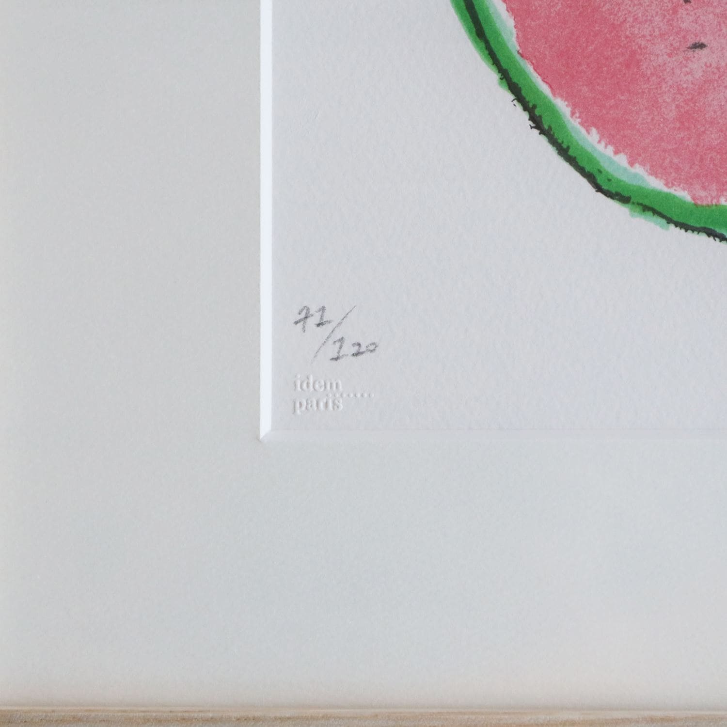 ［ＩＤＥＥ］柚木沙弥郎　リトグラフ　Ｓサイズ　Ｗａｔｅｒｍｅｌｏｎ　Ｍａｎ