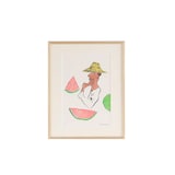 ［ＩＤＥＥ］柚木沙弥郎　リトグラフ　Ｓサイズ　Ｗａｔｅｒｍｅｌｏｎ　Ｍａｎ