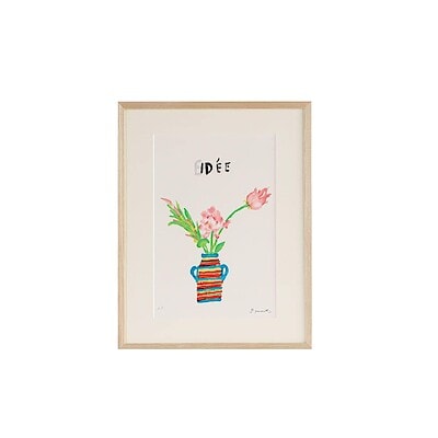 ［ＩＤＥＥ］柚木沙弥郎　リトグラフ　Ｓサイズ　ＦＬＯＷＥＲ